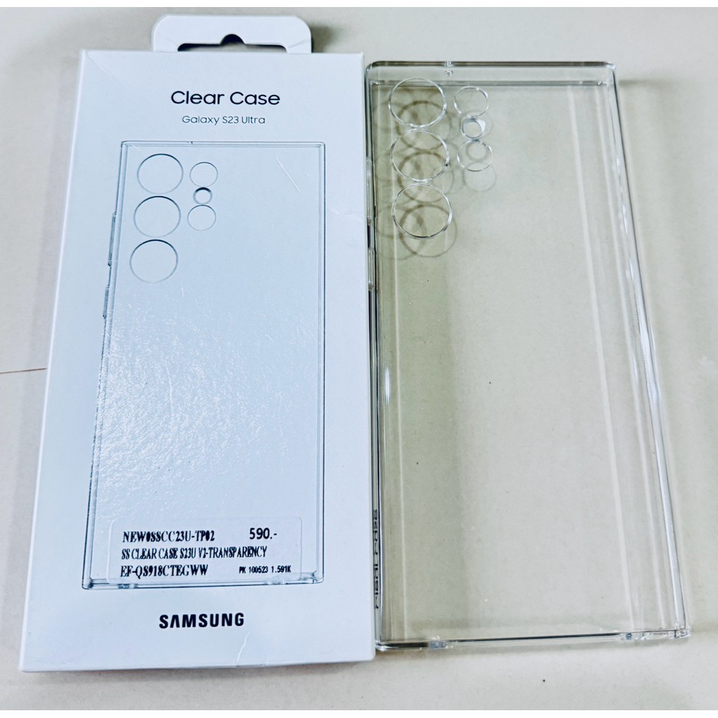 เคสโทรศัพท์มือถือแบบแข็ง ใส บางมาก กันกระแทก สําหรับ Samsung S23 Ultra แท้ มือสอง ลองใช้ 1 ครั้ง