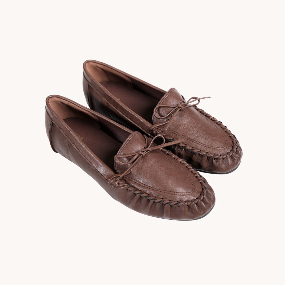 Seira - Celine Moccasins รองเท้าคัชชู สไตล์วินเทจ เชือกถักผูกโบว์