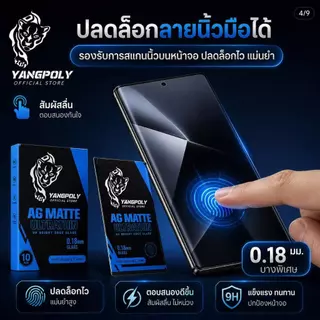 ฟิล์มกระจกด้าน 0.18mm บาง สแกนนิ้วมือได้ สำหรับ Samsung S25 S25UTLRA S24UTLRA S23 S22 S23PLUS S22PLUS S24PLUS S25PLUS