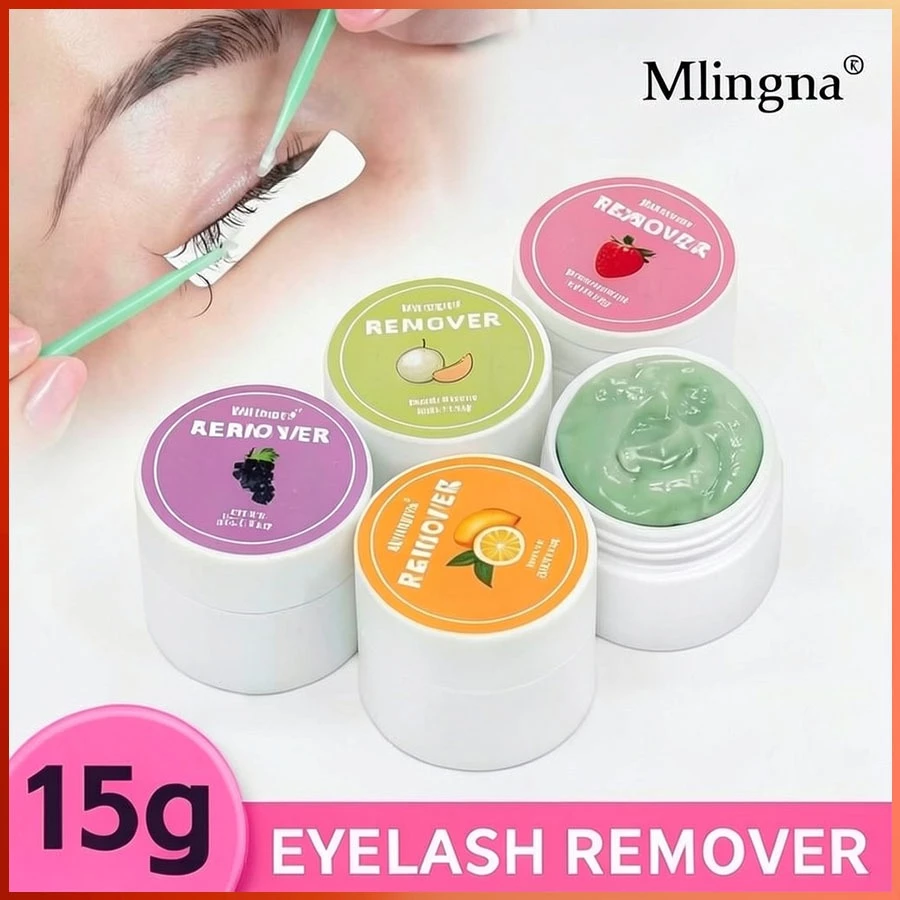 15g ปลอดภัย ครีมถอดขนตา ที่ถอดขนตาถาวร ถอดง่ายขนตาจริงไม่หลุด ครีมทำความสะอาดกาวต่อขนตา