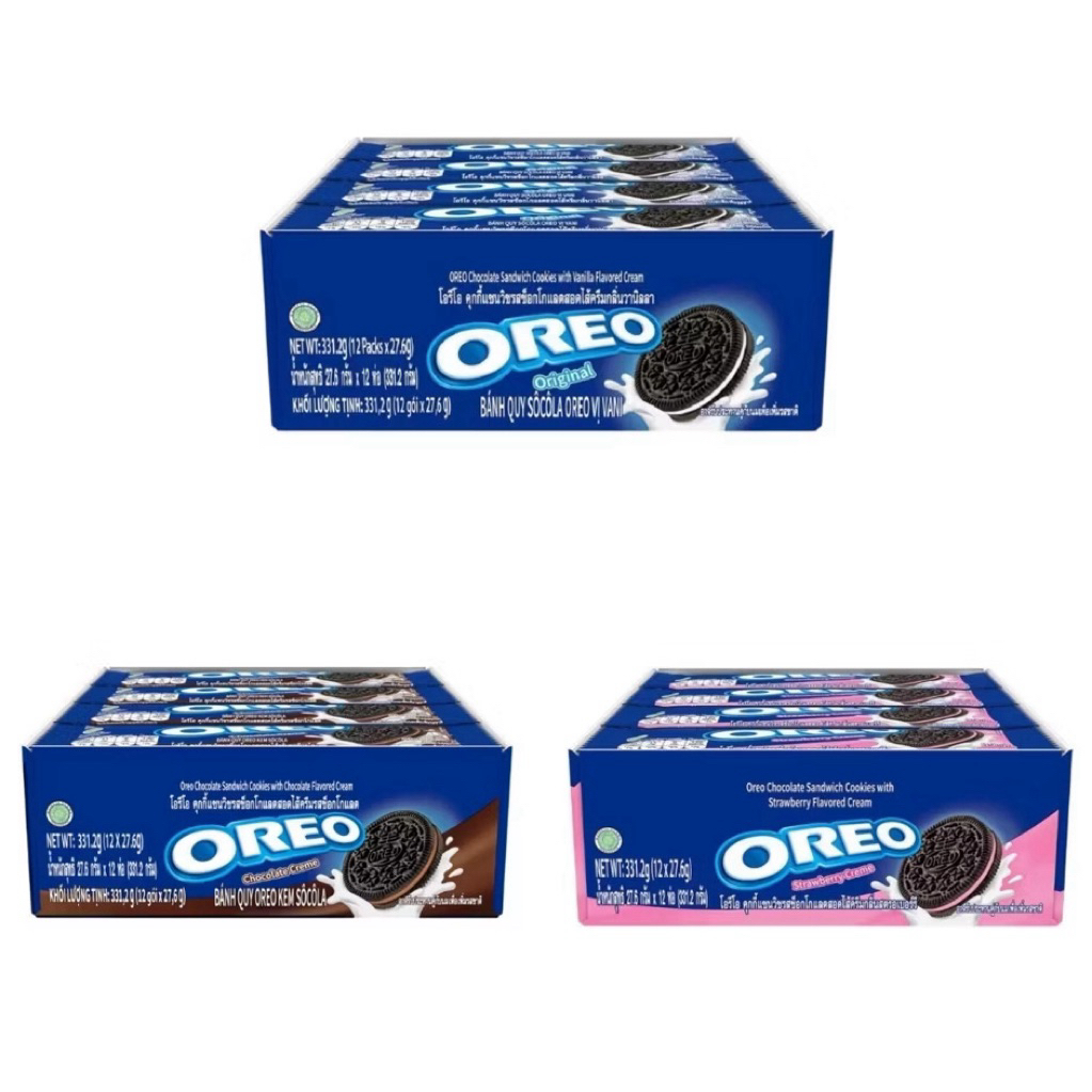 OREO โอรีโอ้คุ๊กกี้​สอดไส้ครีม x​ 12ชิ้น🍩