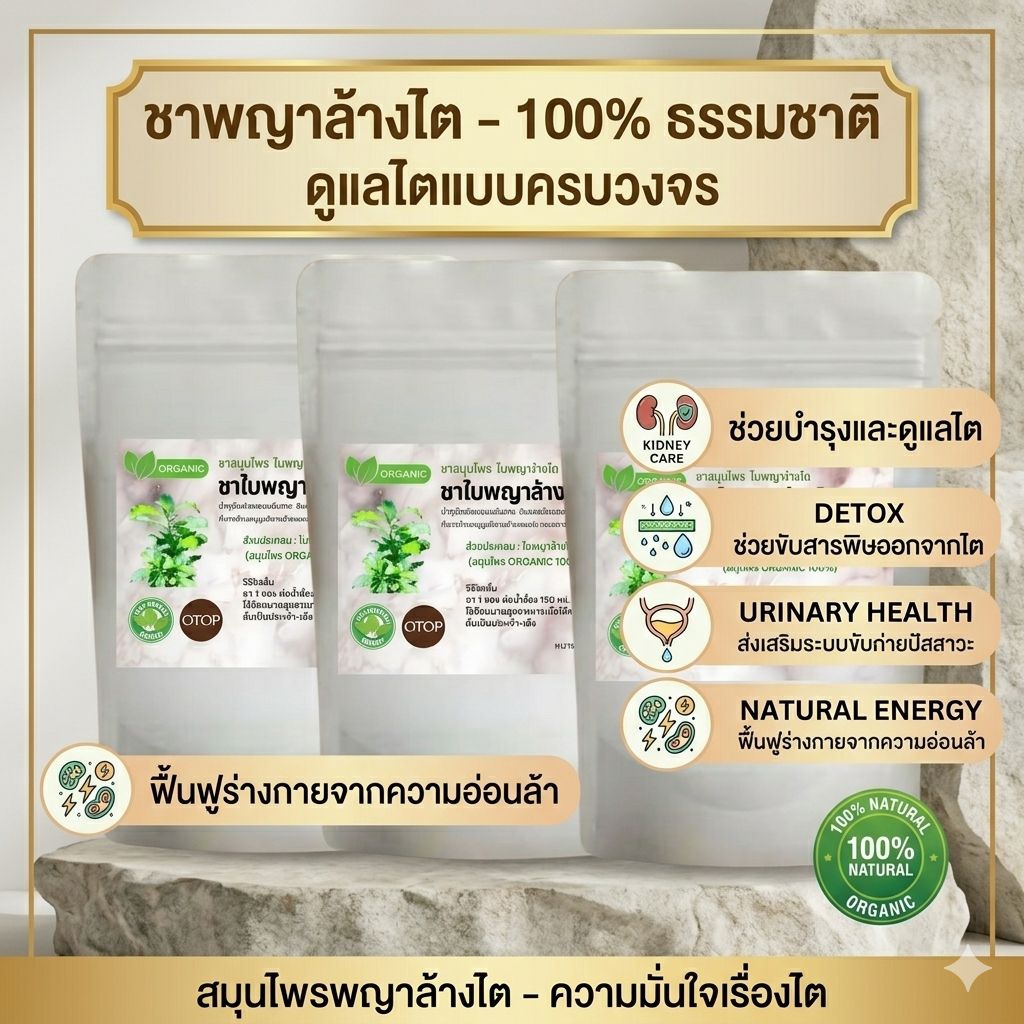 ใบพญาล้างไต ชาใบพญาล้างไต สมุนไพร  ไม่มีสารเคมี สินค้าโอทอป พร้อมส่ง