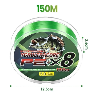 สายเอ็นตกปลา สาย PE ถัก 8 สาย 100M/150M