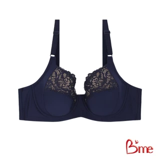 B'me เสื้อชั้นในมีโครง level 1 ฟองบาง รุ่น ME1C69 สีกรม สีม่วงแดง (ลูกไม้ลาย Polo Rose) New M.6