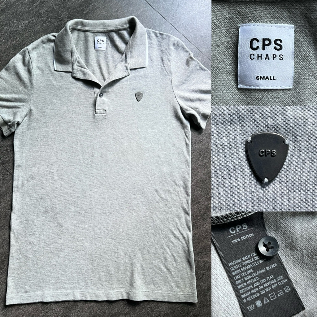 เสื้อคอปกสีเทาแบรนด์ CPS Chaps