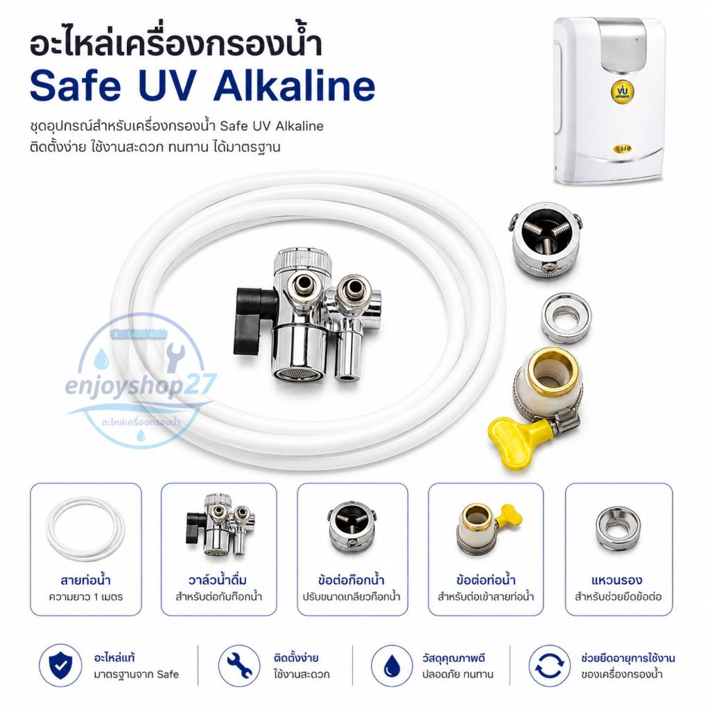 SAFE  ไส้กรองน้ำ UV Alkaline น้ำด่าง สำหรับเครื่องกรองน้ำ รุ่น UV Alkaline