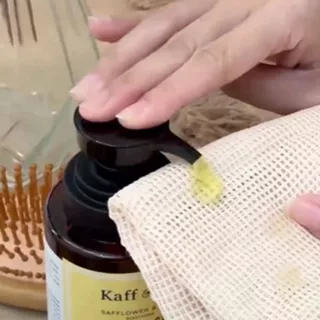 Kaff & Co. ผ้าขัดตัวเส้นใยธรรมชาติ Mesh Body Scrub Towel ผ้าใย Cotton 100% ไม่ผ่านการย้อมสี