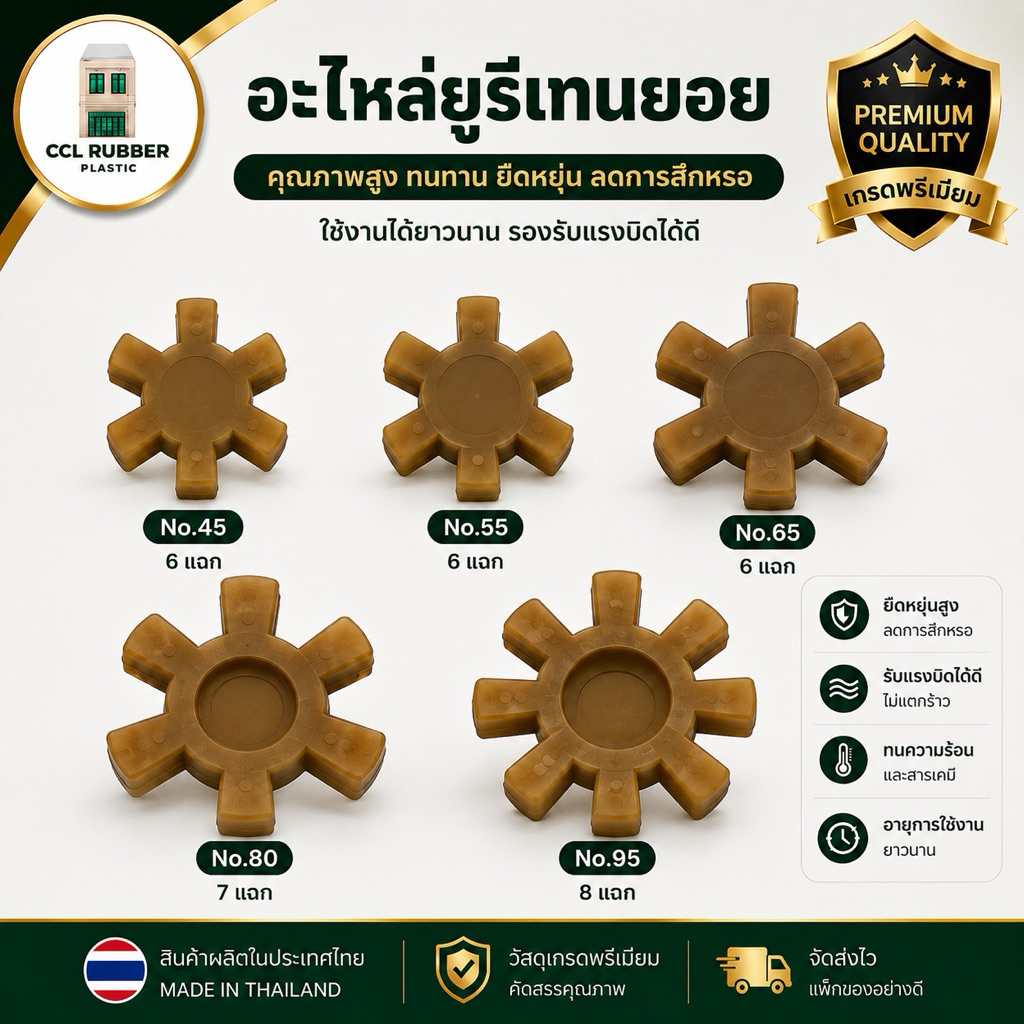 ยอยยูรีเทนKR No.45-95 คุณภาพสูง แข็งแรง ทนทาน รับแรงบิดได้ดี
