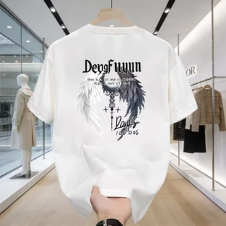 เสื้อยืดแขนสั้นสไตล์สตรีทอเมริกันแบรนด์ดังสำหรับผู้ชายและผู้หญิงในช่วงฤดูร้อนสไตล์สตรีทย้อนยุคหลวมๆ เสื้อคู่รัก