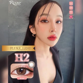 คอนแทคเลนส์ Roze 🍑 Hydrogel รุ่นตาหวาน H2 brown (โตปานกลาง) ค่าอมน้ำ55% กรองแสงถนอมดวงตา Made in Korea 🇰🇷