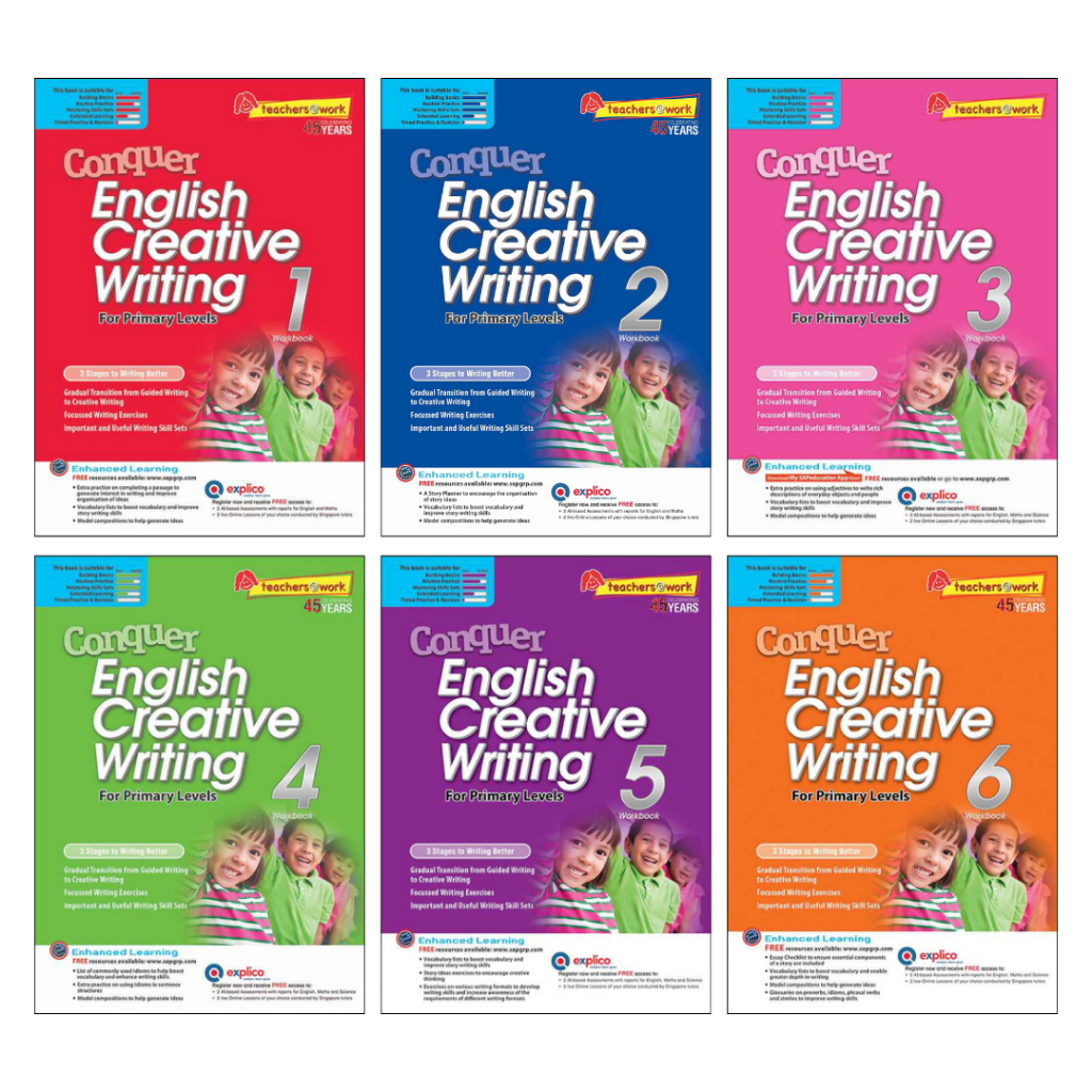 SAP_Conquer English Creative Writing Workbook P1-P6 /แบบฝึกเขียนแต่งเรื่องภาษาอังกฤษ/เด็กประถม 1-6