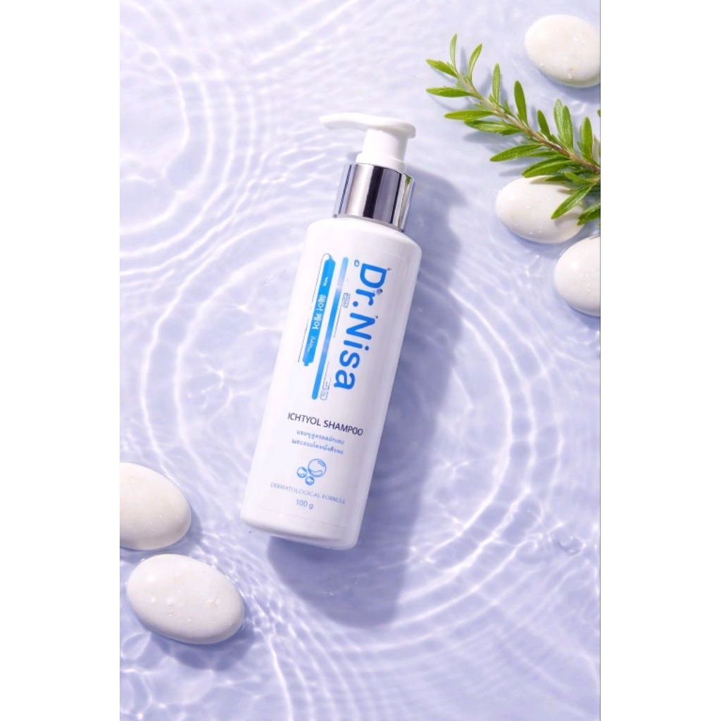 DR.NISA ICTHYOL SHAMPOO ( ด็อกเตอร์นิศา อิคไทออล แชมพู ) 100 กรัม แชมพูสำหรับสะเก็ดเงินหนังศีรษะและ ขจัดรังแค
