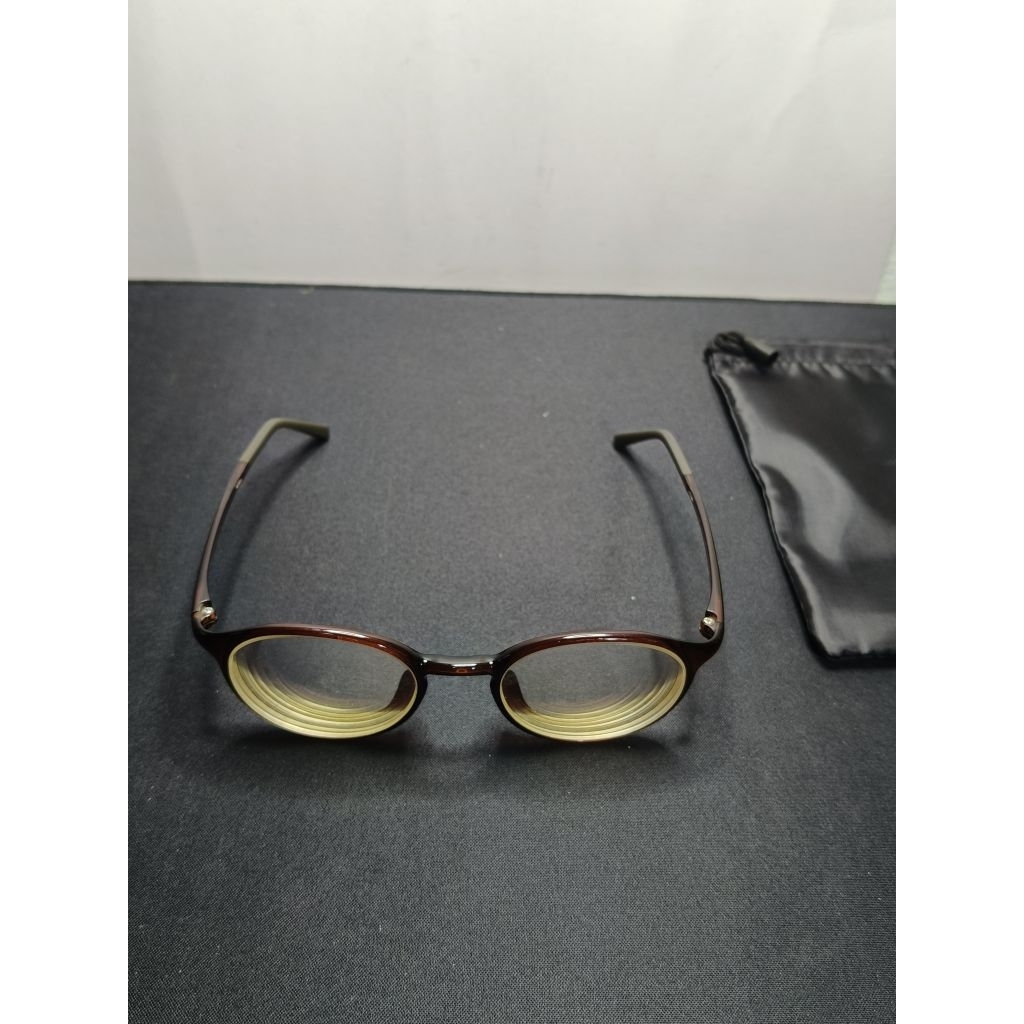 แว่นตา OWNDAYS รุ่น ECO2XY (eco2009-K) กรอบสีน้ำตาลวินเทจ น้ำหนักเบา สภาพดี