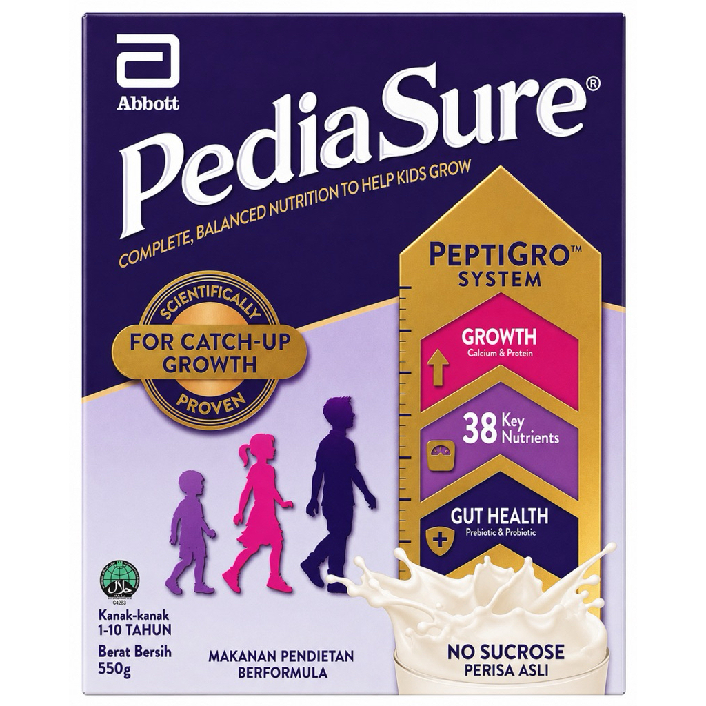 PediaSure PeptiGro System 550g มี2รสชาติ Original/Vanilla (จัดส่งภายใน2วัน)