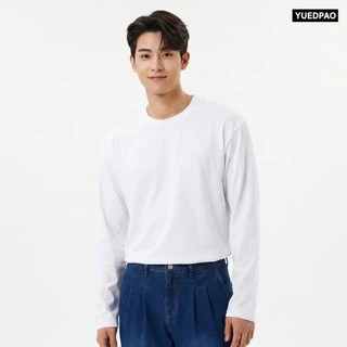 Yuedpao Ultrasoft Non-Iron (Long Sleeve) - White เสื้อยืดแขนยาว สีขาว ผ้านุ่ม ใส่สบาย ไม่ต้องรีด