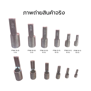 หางปลาเสียบ หางหนู หางปลาเข็มเปลือย Pin Terminal PTN16-13 PTN25-15 PTN35-20 PTN50-20 PTN70-25 5/10ชิ้น