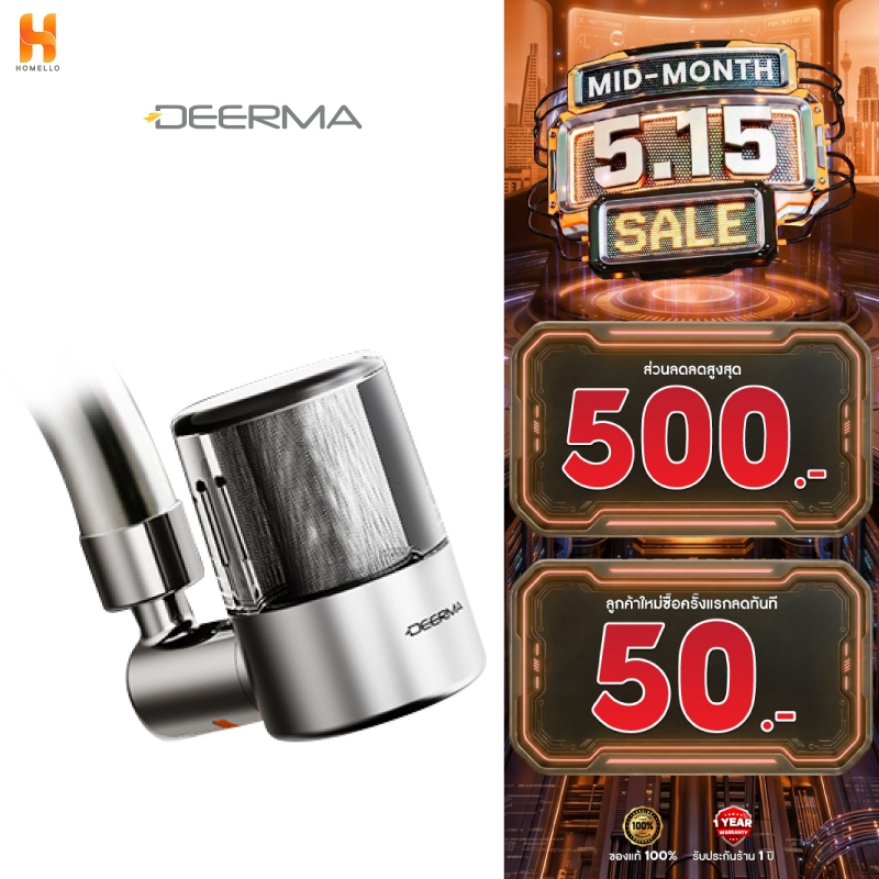 DEERMA LT01 Pressurized Faucet Water Filter หัวก๊อกกรองน้ำแรงดันสูง – โปรปัง
