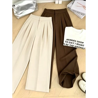 กางเกงทรงตรงเอวสูง S-4XL 5 สี กางเกงผู้หญิงสีดำ กางเกงขายาวลำลอง ใส่ทำงาน เข้าได้หลายชุด ผ้าคุณภาพดี สวมใส่สบาย