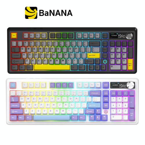 คีย์บอร์ดเกมมิ่ง Ajazz AK980 V2 LCD Maila Switch by Banana IT