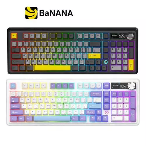 คีย์บอร์ดเกมมิ่ง Ajazz AK980 V2 LCD Maila Switch by Banana IT