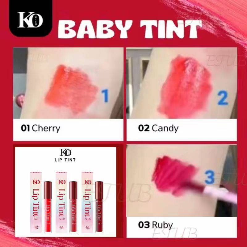 ลิปทิน korich มี 3 สี แพ้ค 3สี แบ่งขายหนึ่งแท่ง