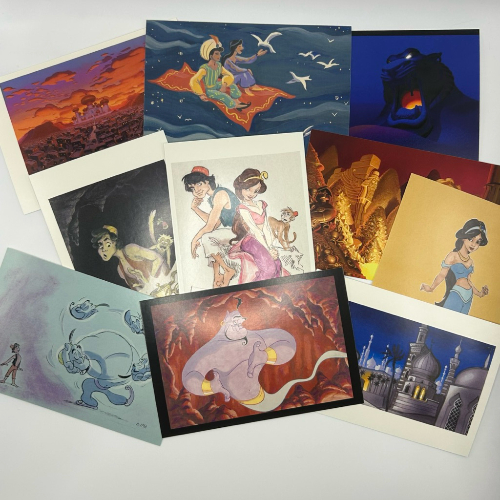 💚 Aladdin : Jasmine 🧞‍♂️🕌 The Art of Disney : The Renaissance and beyond (1989-2014) postcard โปสการ์ด ดิสนีย์