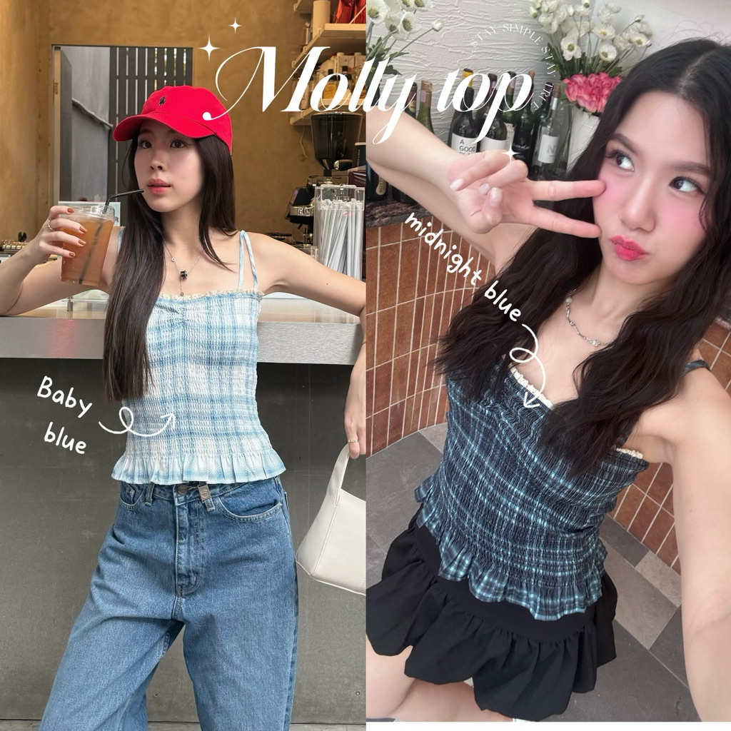 STOREY - MOLLY TOP 🤎🩵  เสื้อสายเดี่ยว