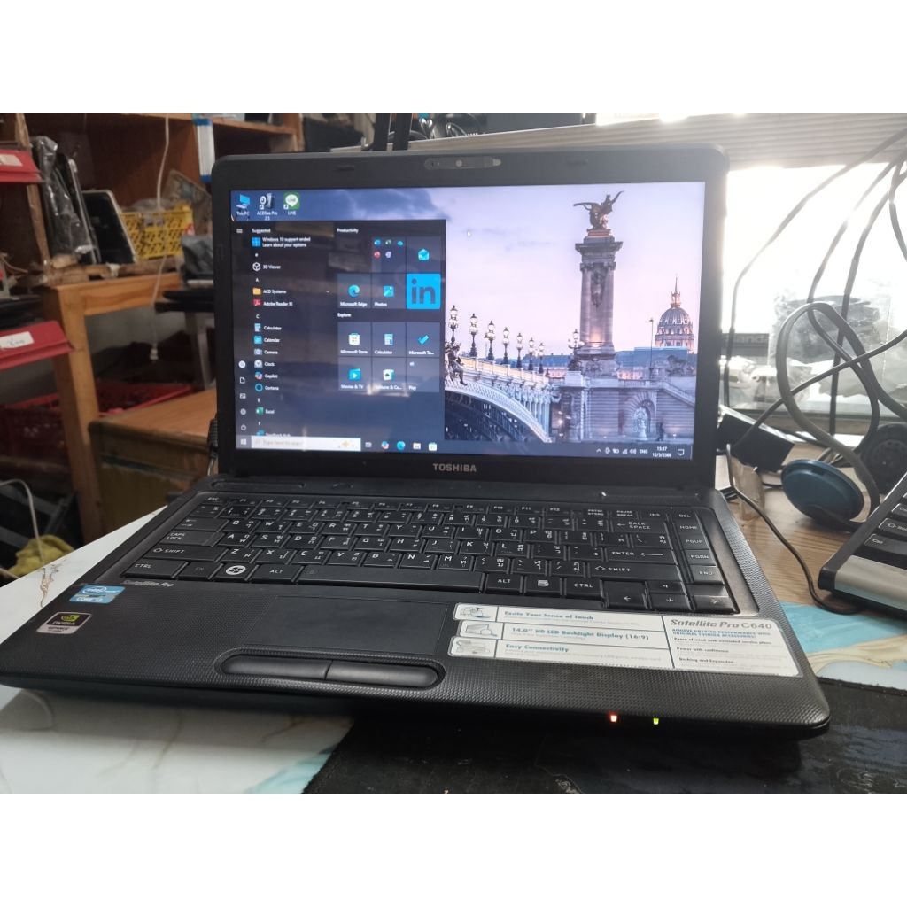 Notebook Toshiba satellite pro c640 i3-2330M R RAM 4GB harddisk 500 GB ตำหนิ ลดราคา