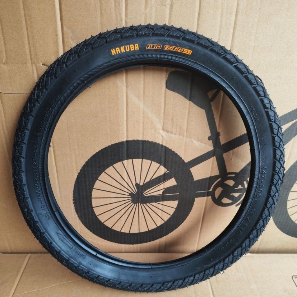 ยางจักรยาน  Hakuba 16x1.75 (47-305) | ยางนอกจักรยานพับ 16 นิ้ว | ยางลื่น ทน ใช้งานทั่วไป