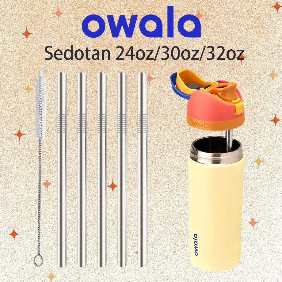 หลอดทดแทน Owala FreeSip รุ่นดั้งเดิม – หลอดสแตนเลสทดแทนสำหรับ Owala FreeSip ขนาด 16oz, 24oz32oz