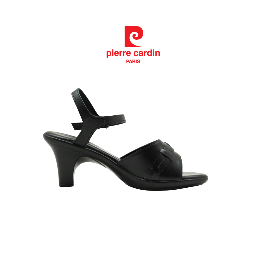 [Size 36 - 40] Pierre Cardin รองเท้าผู้หญิง รองเท้าส้นสูง นุ่มสบาย ผลิตจากหนังแท้ สีดำ รุ่น 31PS803
