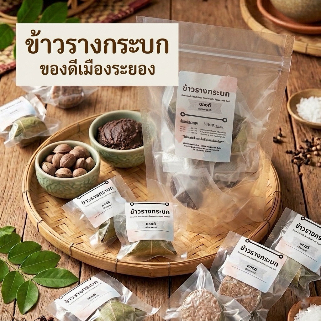ข้าวรางกระบก ของดีเมืองระยอง แพ็คแบบสุญญากาศไม่ต้องแช่เย็น