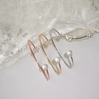 Socrush.bkk | STAR PEARL CUFF bracelet | SB-110 | กำไลข้อมือ ดาว มุก