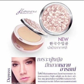 Mistine flower แป้งพัฟบีบี ฟลาวเวอร์(S1,S2) SPF25 PA++ ปกปิดเรียบเนียน คุมมัน กันแดด แป้งมิสทีนฟลาวเวอร์