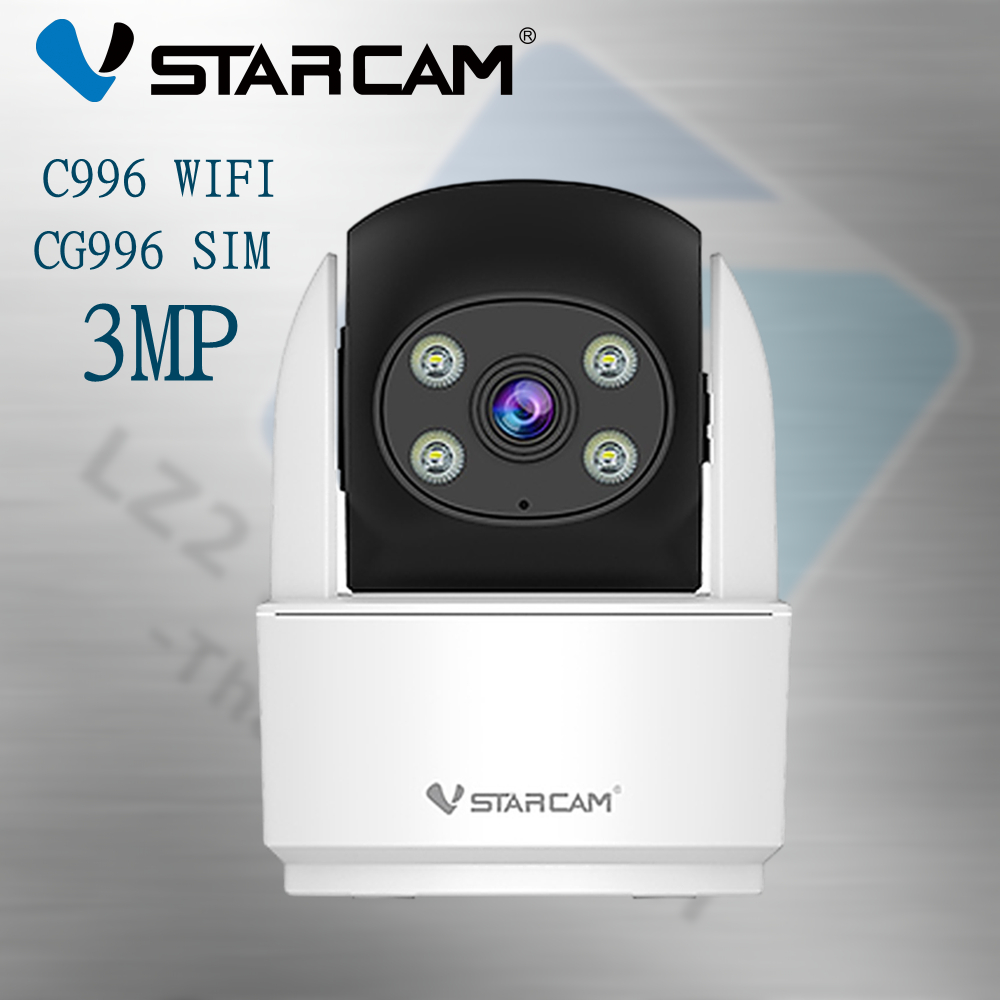 Vstarcam CG996 3MP กล้อง4G IPcamera  กล้องวงจรปิดไร้สาย Indoor ความละเอียด มีระบบ AI+
