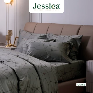 Jessica Jacquard Silk Shine 500 เส้นด้าย QS766 ชุดเครื่องนอน ผ้าปูที่นอน ผ้าห่มนวม ผ้าทอลายเรียบหรู สามารถป้องกันไรฝุ่น