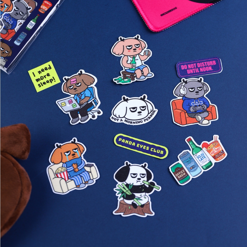Panda Eyes Club Sticker Set - Kolderdog