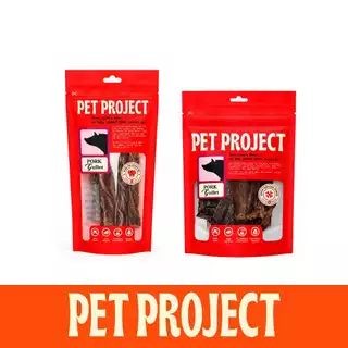 Pork Gullet ขนมแทะสำหรับสุนัข 100% Natural Pet Project 50 กรัม