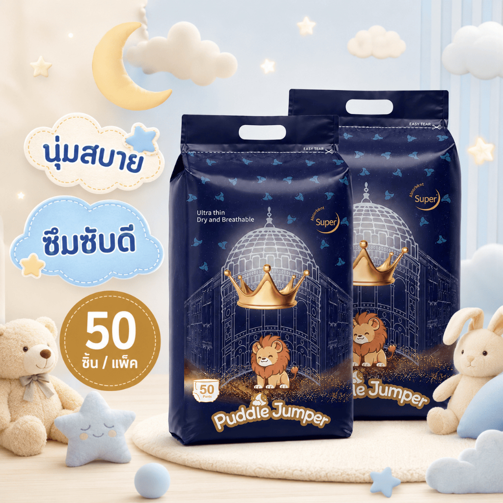 ผ้าอ้อมเด็ก 100 ชิ้น M-5XL ดูดซับดีเยี่ยม สำหรับเด็กชายและเด็กหญิง ขนาด