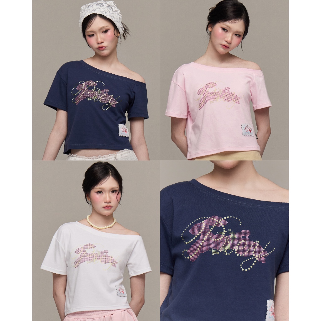 prey เสื้อปาดไหล่ bunny star off shoulder