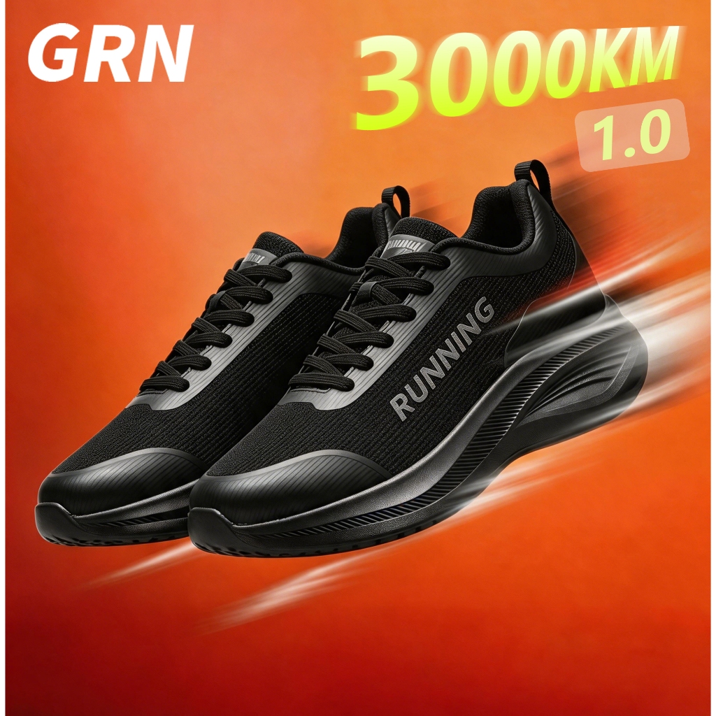 GRN รองเท้าวิ่งผู้ชาย เบา ระบายอากาศ นุ่มสบาย กันกระแทก รองเท้าผ้าใบผู้ชาย ไซซ์ 40-45 AT10001