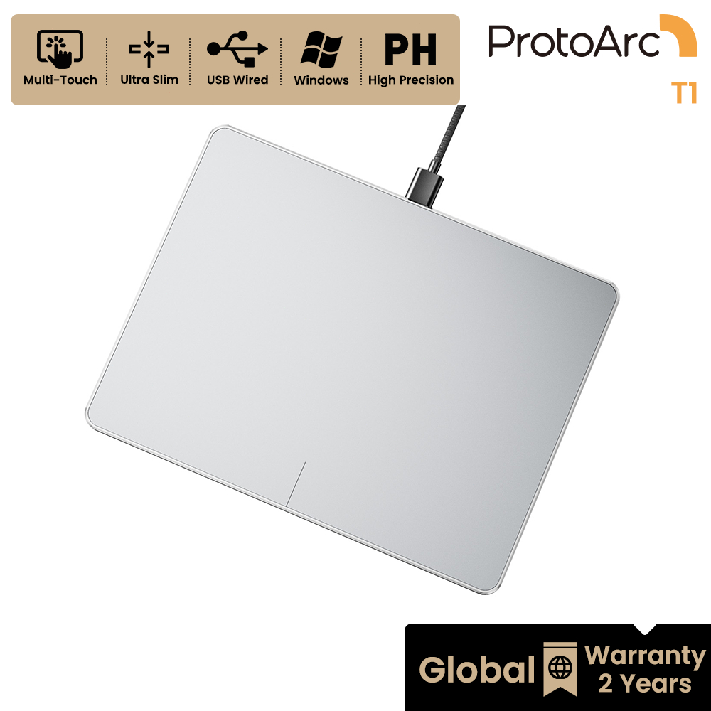 ProtoArc T1 USB Trackpad Touchpad สำหรับ Windows 10/11 Multi-Touch Plug & Play