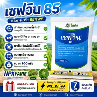 โซตัส เซฟวิน85 [ขนาด100 กรัม] ของแท้ กำจัดไรไก่ หนอน เพลี้ยไฟ เต่าทอง มด เห็บ หมัด ปลวก ฉีดผ่าดอกได้