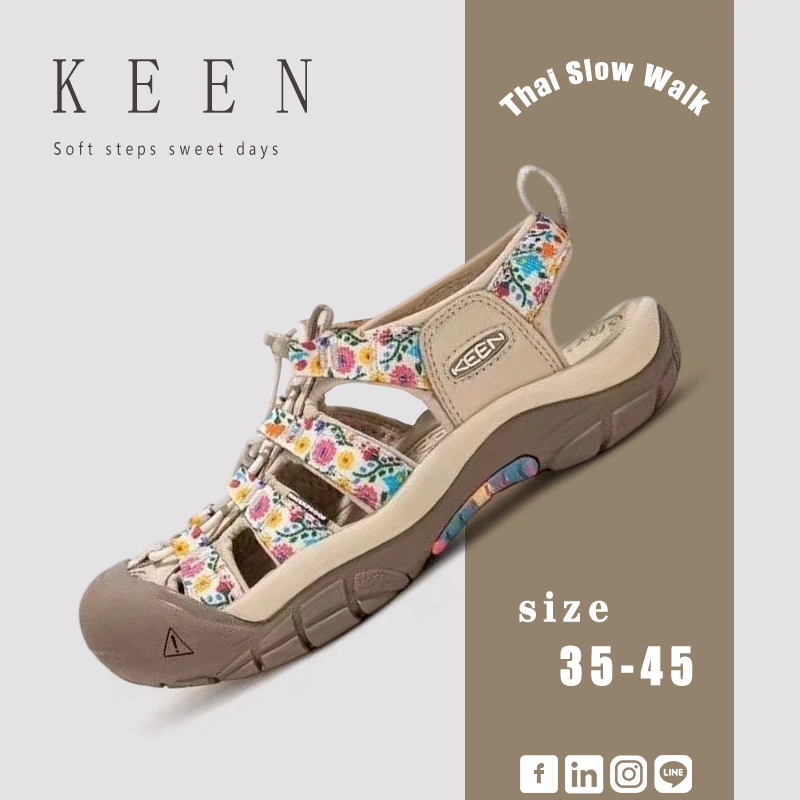 KEEN UNEEK รองเท้าแตะรุ่นฮิต ชายหญิงใส่ได้ ดีไซน์โดนใจ กันกระแทก กันลื่น ระบายอากาศดี ใส่สบาย