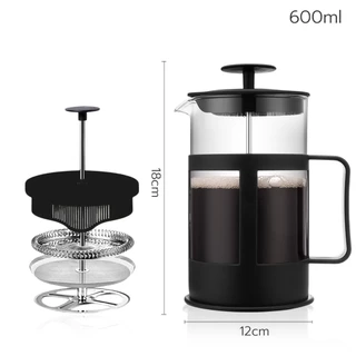 แก้วชงชา เหยือกชงกาแฟ แก้วกาแฟ french press 350ml 600ml 800ml 1000ml ใช้งานง่าย สะดวก MindCoffee