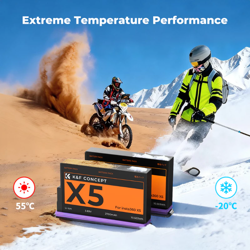 K&F Insta360 X5 Battery & Smart Charging Case thumbnail 6