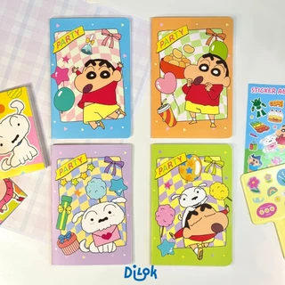 Crayon Shinchan Notebook สมุดโน้ตชินจัง A5/A6 สมุดมีเส้น กระดาษ 75 แกรม