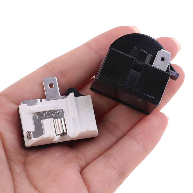 ตัว QP2-4.7รีเลย์ PTC สตาร์ทเตอร์2ชิ้น, รีเลย์สตาร์ทตู้เย็น1ขารีเลย์และตัวป้องกัน6750C-0005P โอเวอร์โหลดตู้เย็น