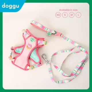 [พร้อมส่ง] DOGGU NEW Parco Mille Harness Set รุ่นใหม่ เซ็ตสายรัดอกพร้อมสายจูง น้องหมา แมวใส่ได้ ใส่ง่าย สายจูง 180 ซม.