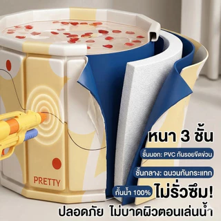 อ่างอาบน้ำพับได้ ขนาด 75x65cm ไม่ต้องติดตั้ง ประหยัดพื้นที่ รับน้ำหนักได้ 300kg เหมาะสำหรับการอาบน้ำสปาที่บ้าน